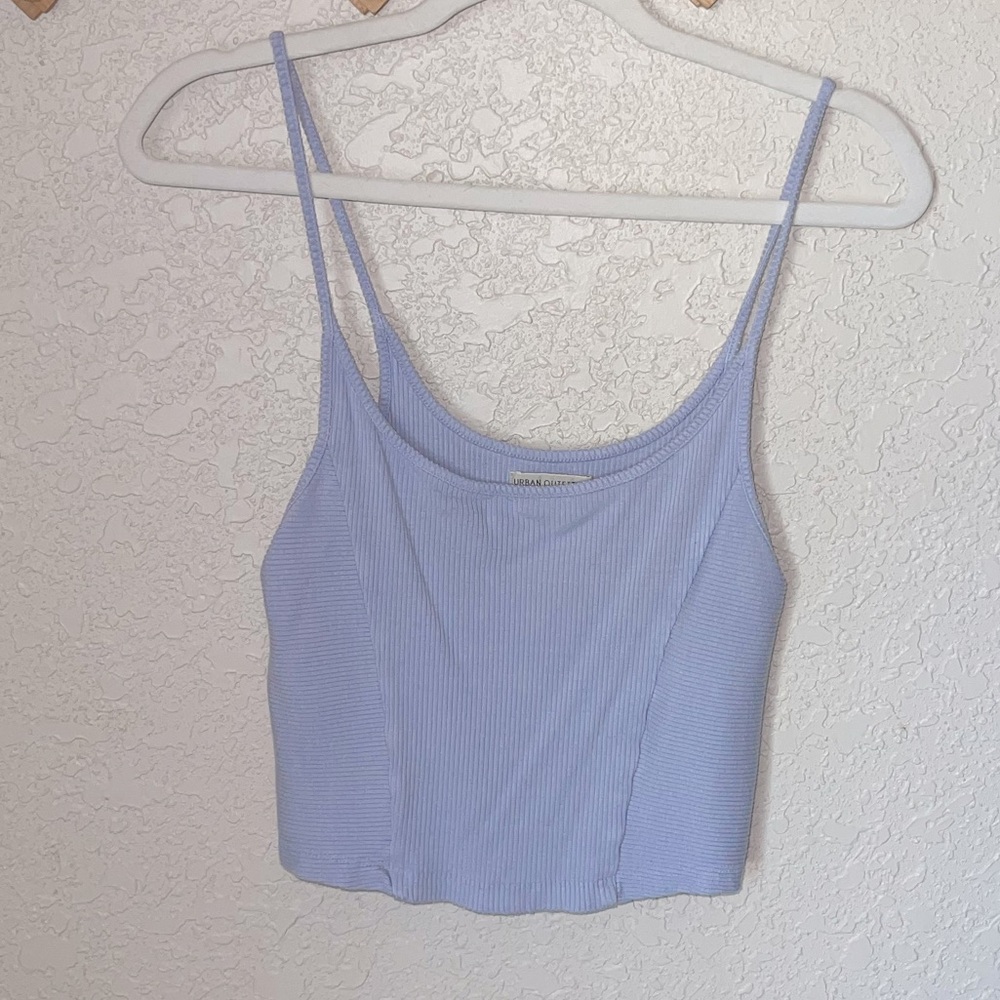 Urban Outfitters Lilac Ribbed Crop Tank